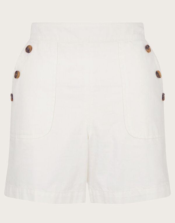 Monsoon Harper Denim Shorts White - Image 5