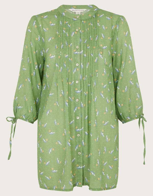 Monsoon Camille Leaf Blouse Green - Image 6