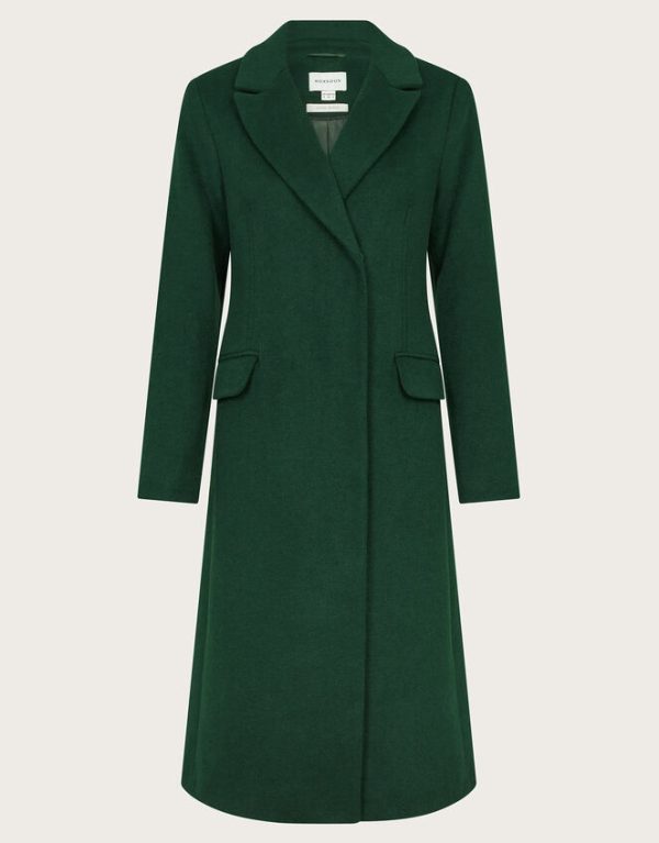 Monsoon Arabella A-Line Coat Green - Image 5