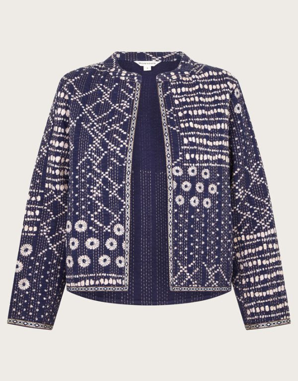 Monsoon Cindy Patch Print Jacket Blue - Image 6