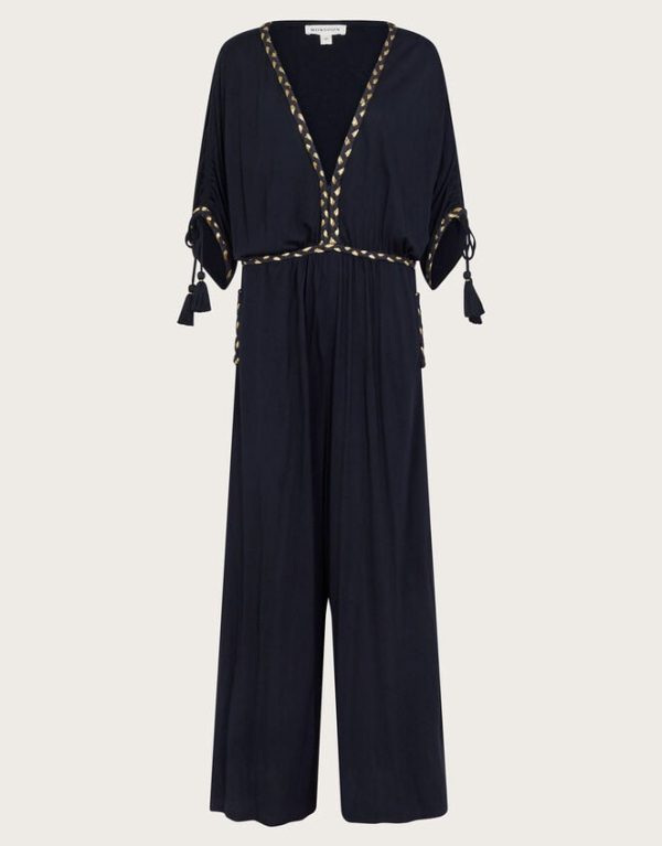 Monsoon Eden Jersey Jumpsuit Black - Image 6