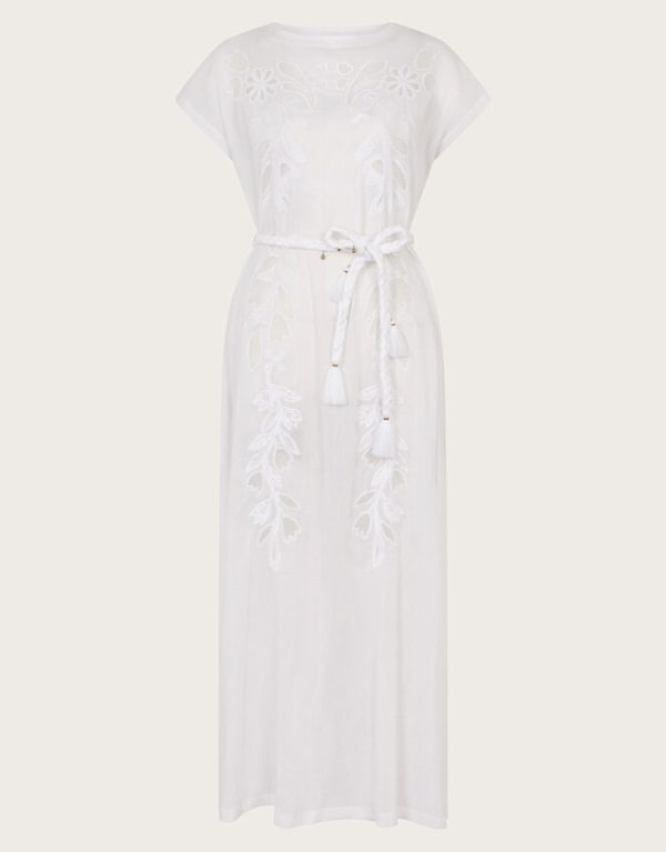 Monsoon Garcia Cutwork Midi Dress White - Image 6