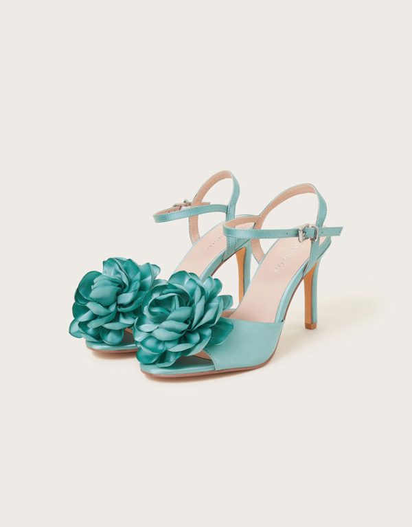 Monsoon Corsage Satin StilettosBlue