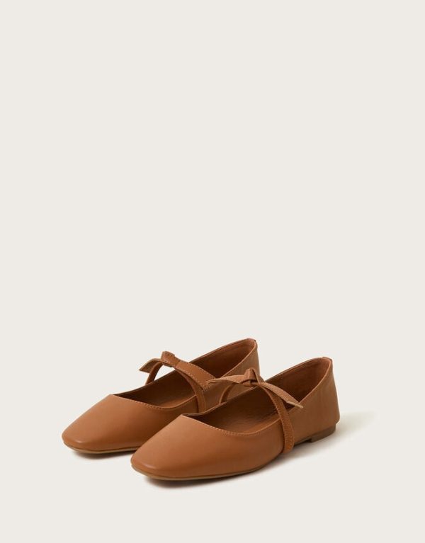 Monsoon Betty Ballet Flats Tan