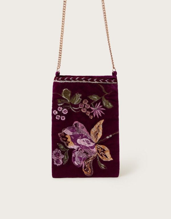 Monsoon Freya Embroidered Phone Bag