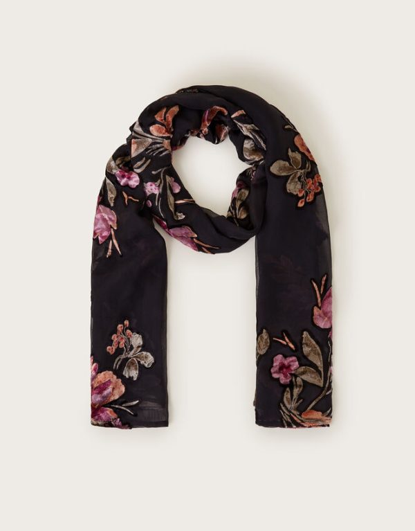 Monsoon Demi Floral Devore Scarf