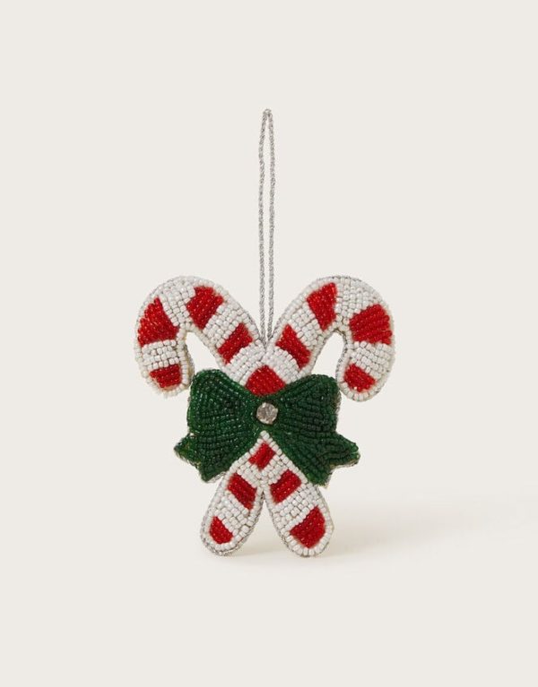 Monsoon Embellished Candy Cane Christmas Tree Decoration