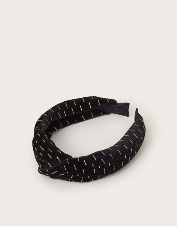 Monsoon Velvet Knot Headband - Image 2