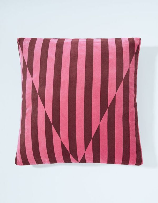 Monsoon Velvet Stripe Cushion