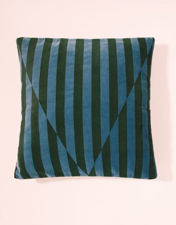 Monsoon Velvet Stripe Cushion