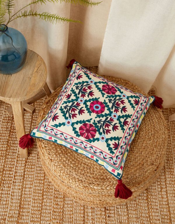 Monsoon Zainab Embroidered Square Cushion