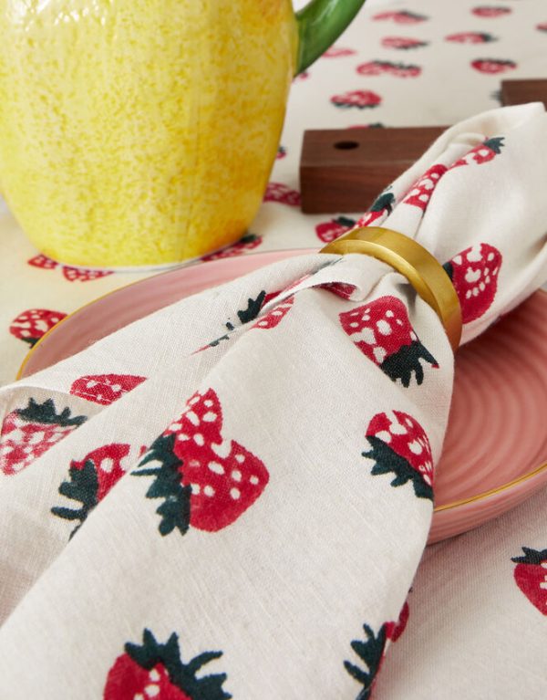 Monsoon Strawberry Napkins Set of Two