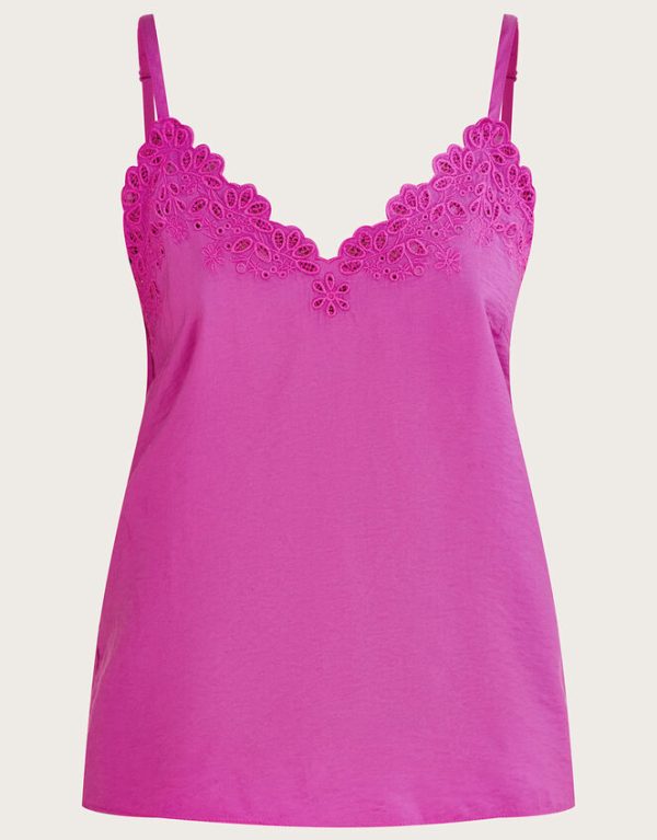 Monsoon Beatrice Cutwork Cami Top Pink - Image 5