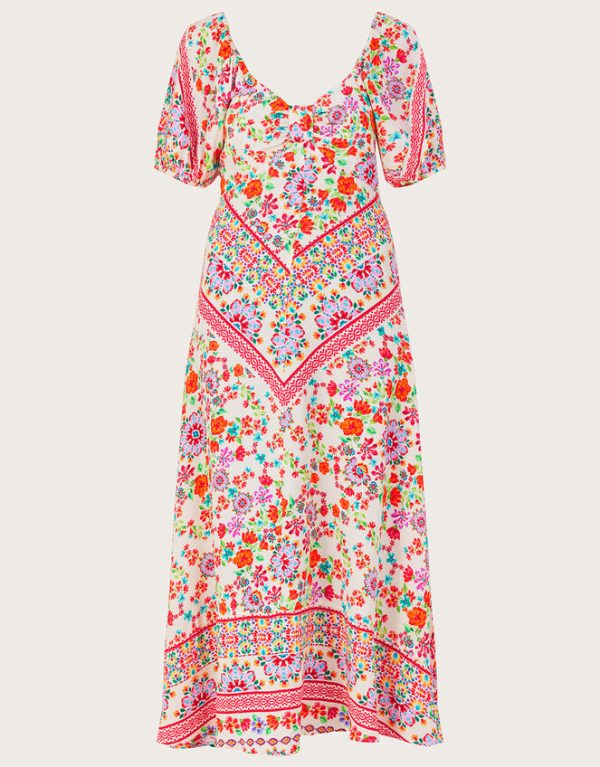 Monsoon Julietta Floral Maxi Dress Ivory - Image 5