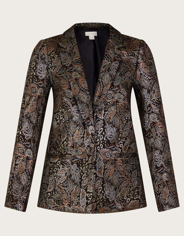 Monsoon Joni Jacquard Jacket Black