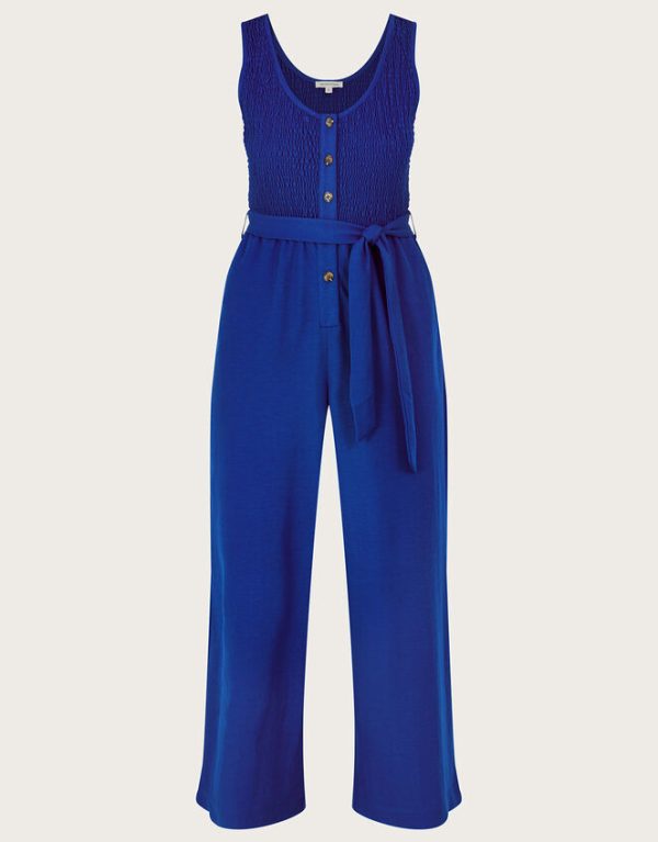 Monsoon Shirred JumpsuitBlue - Image 5