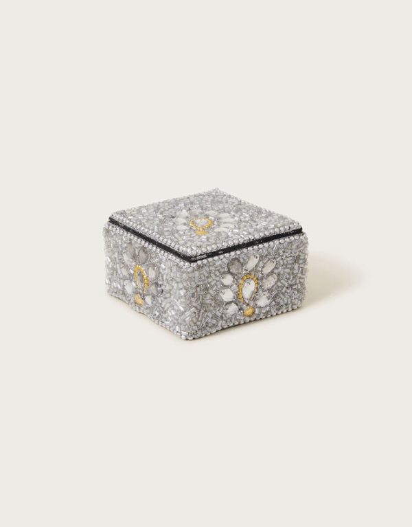 Monsoon Shellac Embellished Square Box Silver