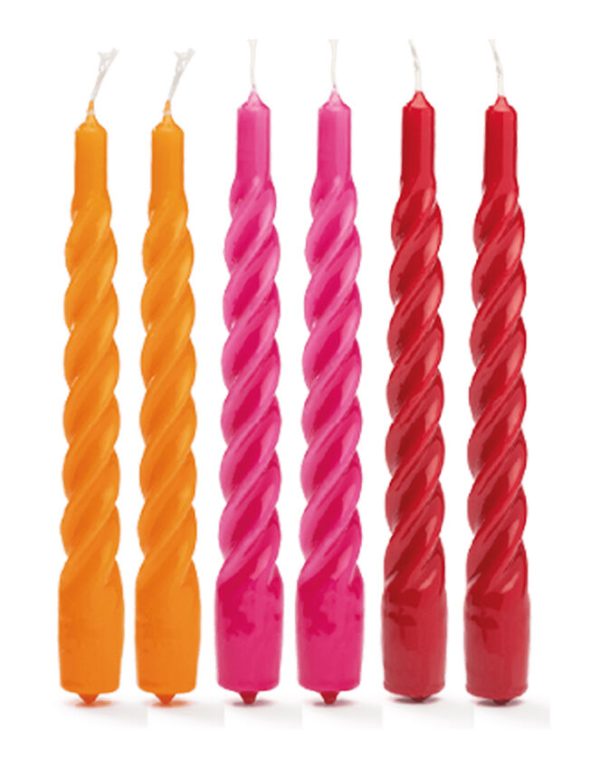 Monsoon 6-Pack Anna and Nina Twisted Candles - Image 2