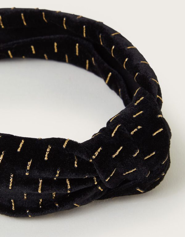 Monsoon Velvet Knot Headband - Image 3