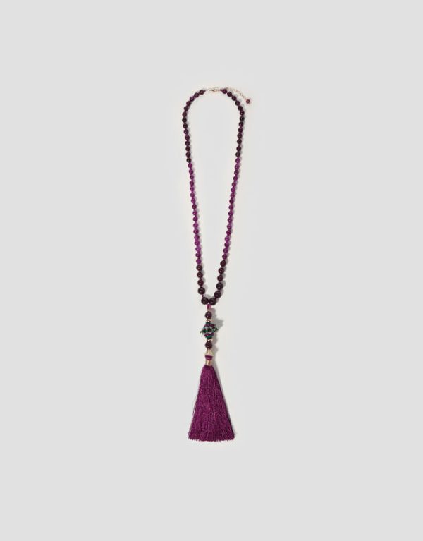 Monsoon Beaded Tassel Necklace - Image 2