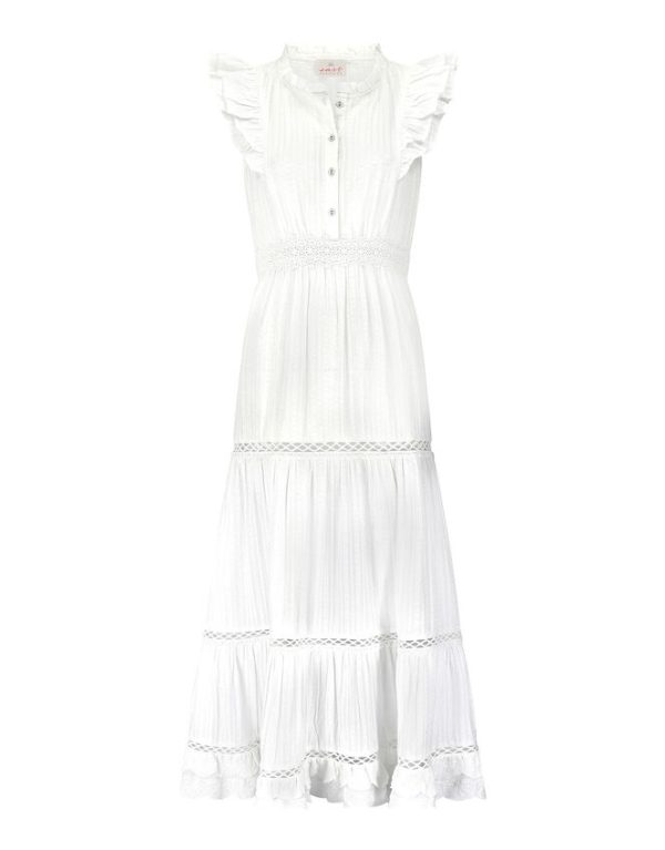 Monsoon East Tiered Beach Dress White - Image 6