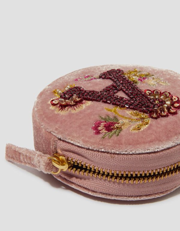 Monsoon Initial Embellished Coin Purse Pink - Image 3