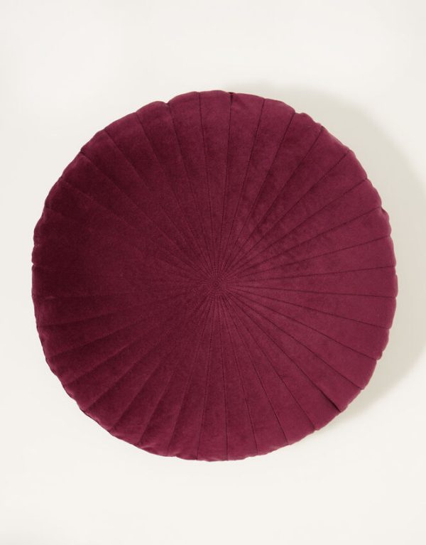 Monsoon Round Velvet Cushion - Image 3