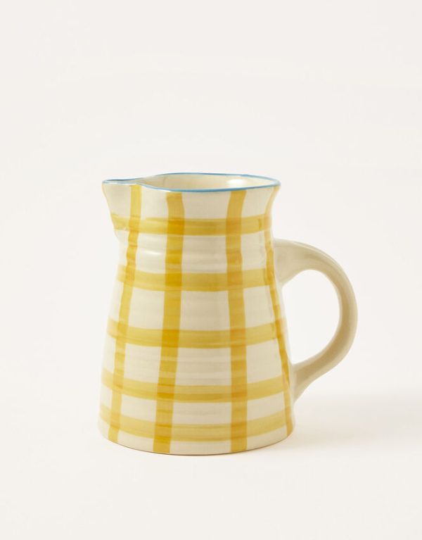 Monsoon Check Print Ceramic Jug - Image 3