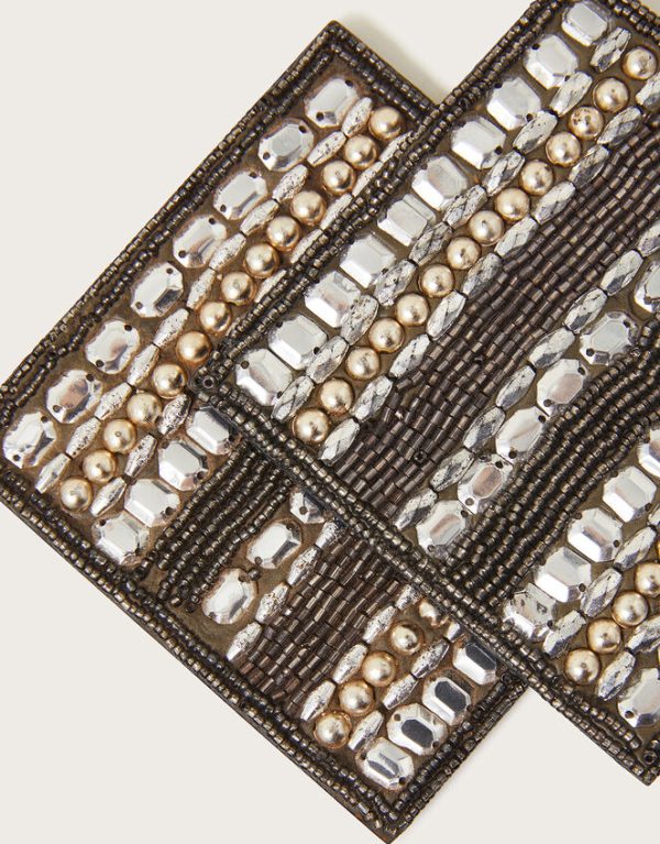 Monsoon Beaded Square Coasters Set of Two - Image 2