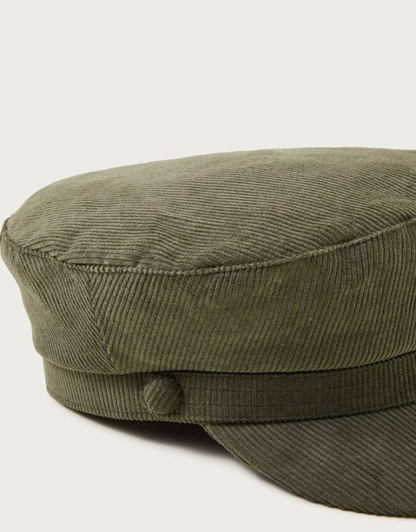 Monsoon Cord Baker Boy Hat Green - Image 3