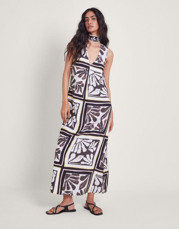 Monsoon Nelinha Print Dress Black