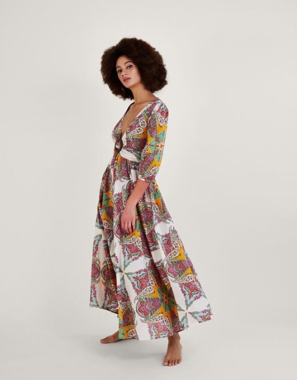 Monsoon Paisley Scarf Print Maxi Dress Multi