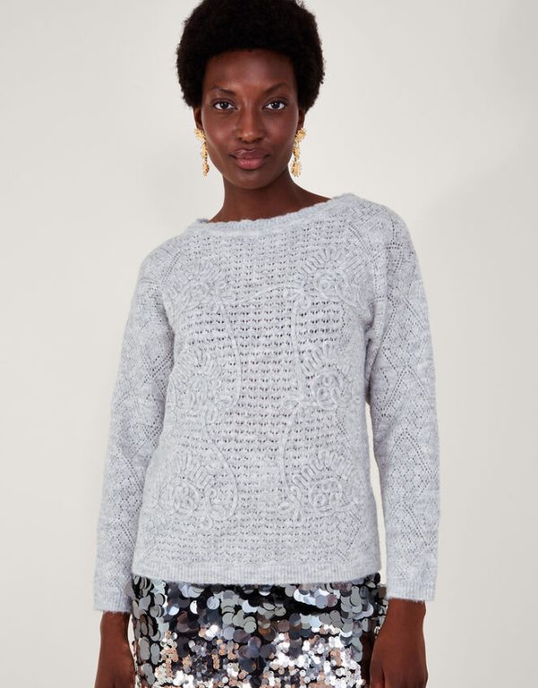 Monsoon Clo Cornelli Jumper Grey