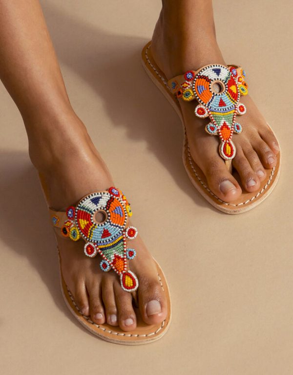 Monsoon Laidback London Simba Leather Sandals Multi - Image 2