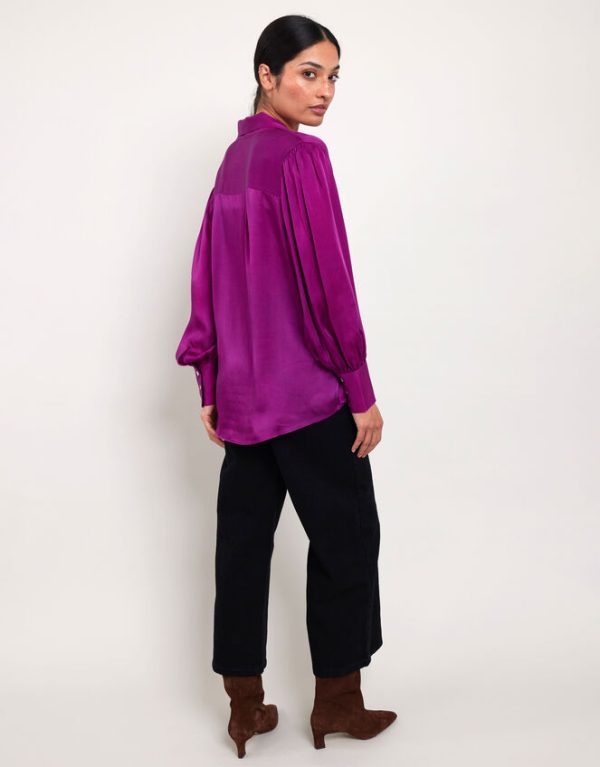 Monsoon East Satin Blouse Pink - Image 2