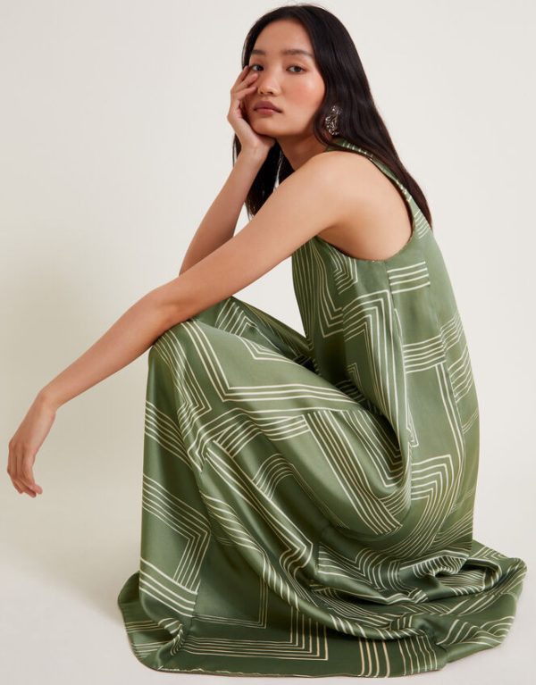 Monsoon Anica Maxi Dress Green - Image 2