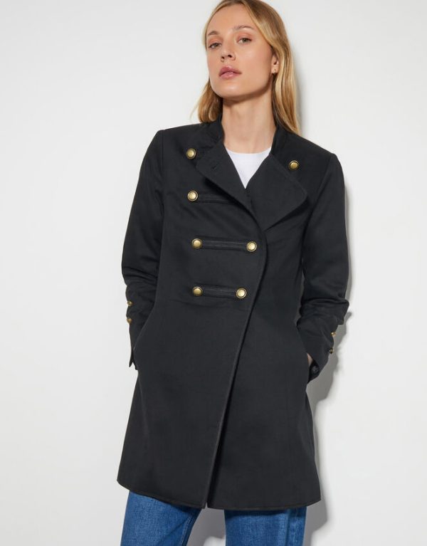 Monsoon Inez Military Jacket Black - Image 2