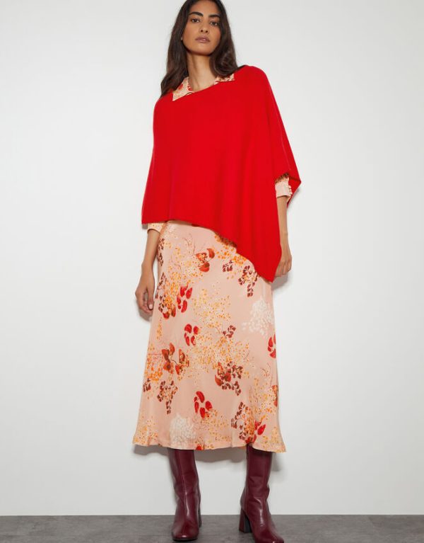 Monsoon Carly Poncho Red - Image 2