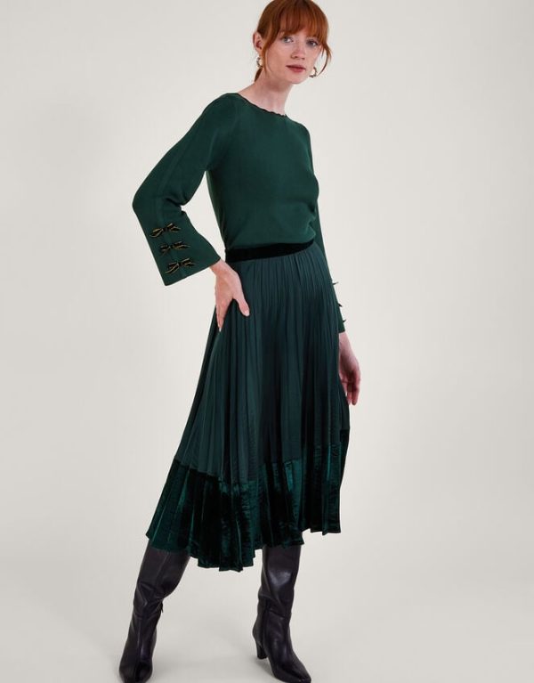 Monsoon Blair Bow Jumper Green - Image 2