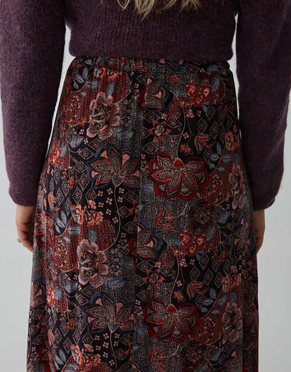 Monsoon Maison Hotel Paisley Printed Midi Skirt Blue - Image 4