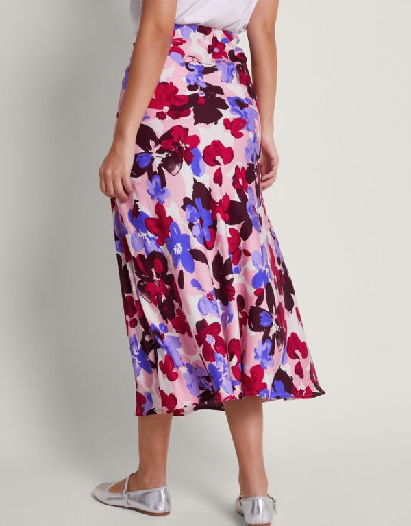 Monsoon Vittoria Floral Print Skirt Pink - Image 3