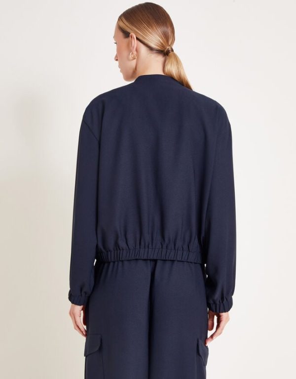 Monsoon Jody Bomber Jacket Blue - Image 4