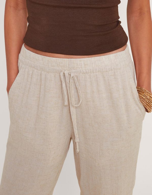 Monsoon Penina Crop Trousers Natural - Image 3