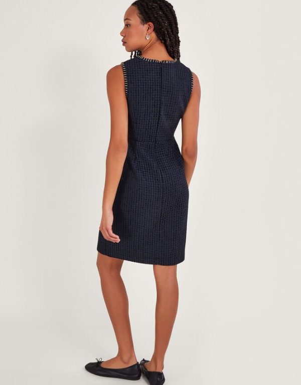 Monsoon Tilly Tweed Dress Black - Image 3