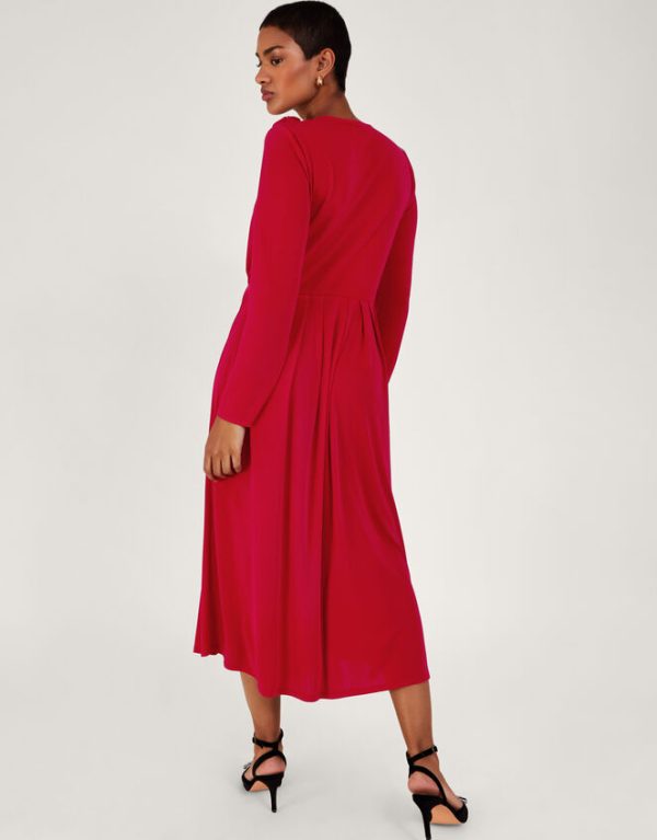 Monsoon Cleo Corsage Dress Red - Image 3