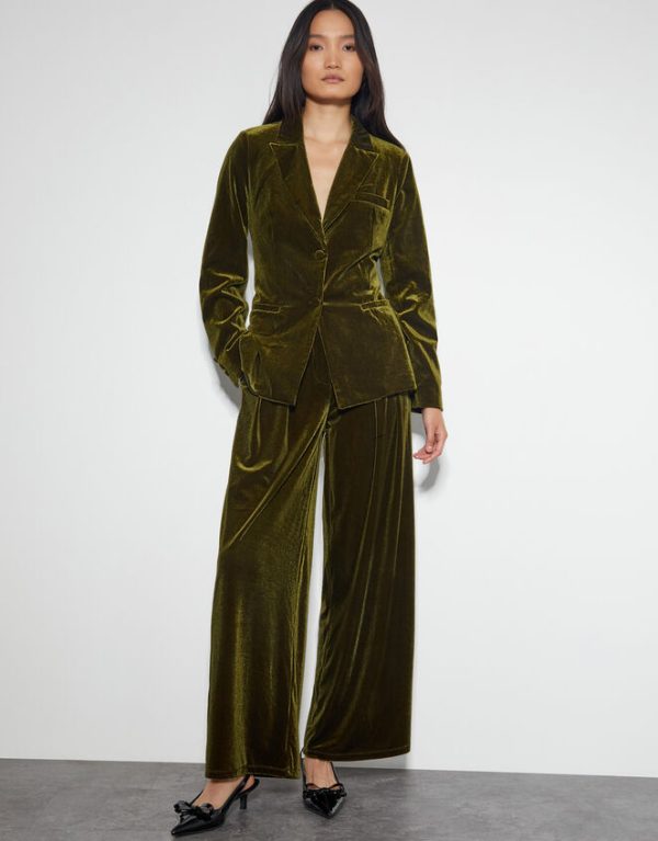 Monsoon Vicky Velvet JacketGreen - Image 5