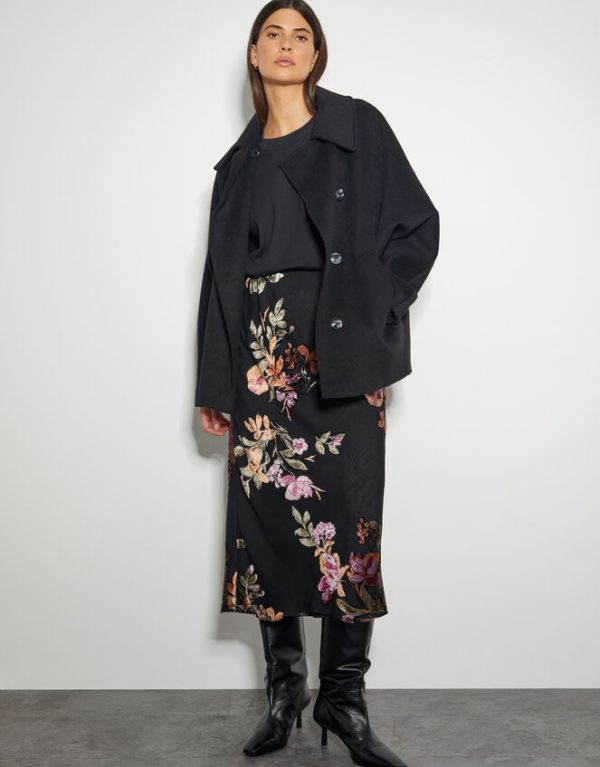 Monsoon Didi Dolman Sleeve Coat Black - Image 5