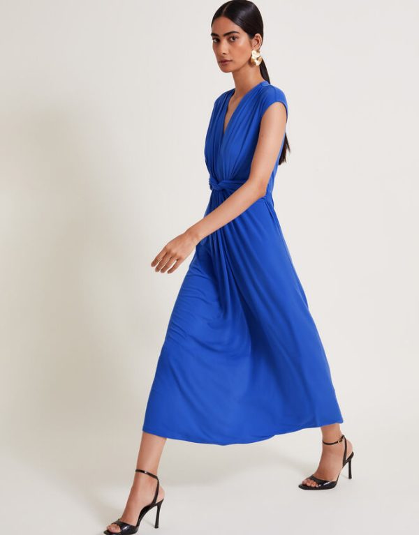 Monsoon Jaya Jersey Maxi Dress Blue - Image 5