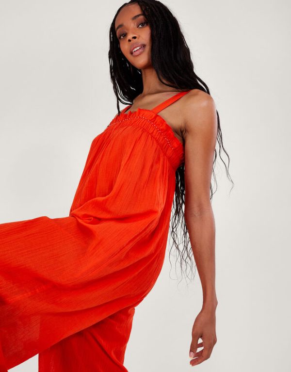 Monsoon Eve Plain Jumpsuit Orange - Image 4