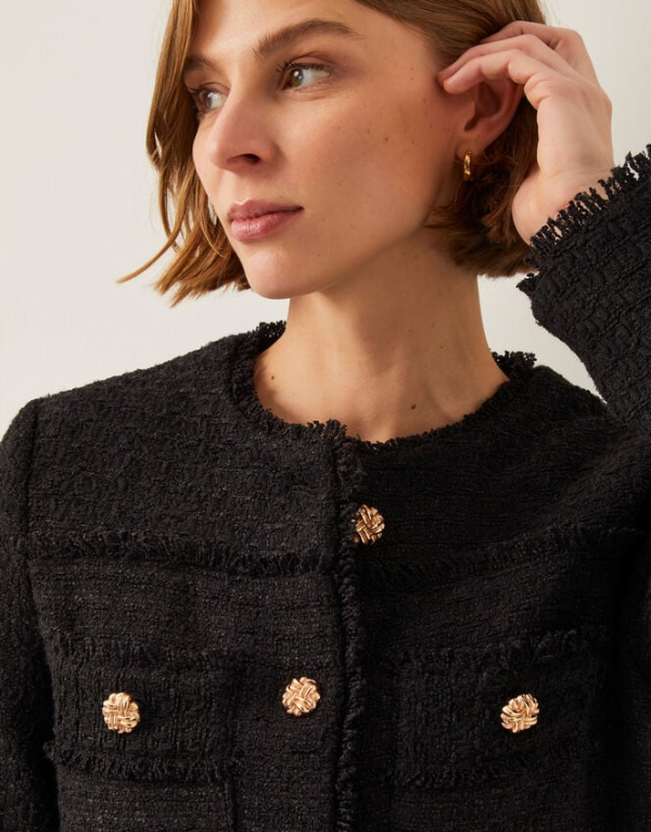 Monsoon Harriet tweed jacket black - Image 4